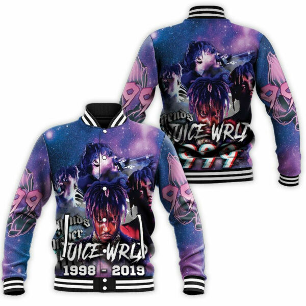 Juice Wrld 999 Legend Never Die Star Sky Baseball Jacket for Men & Women | Music Fan Gift