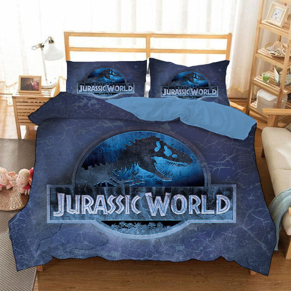 Jurassic World Duvet Cover Quilt Cover Pillowcase Bedding Set Bed Linen Home Bedroom Decor