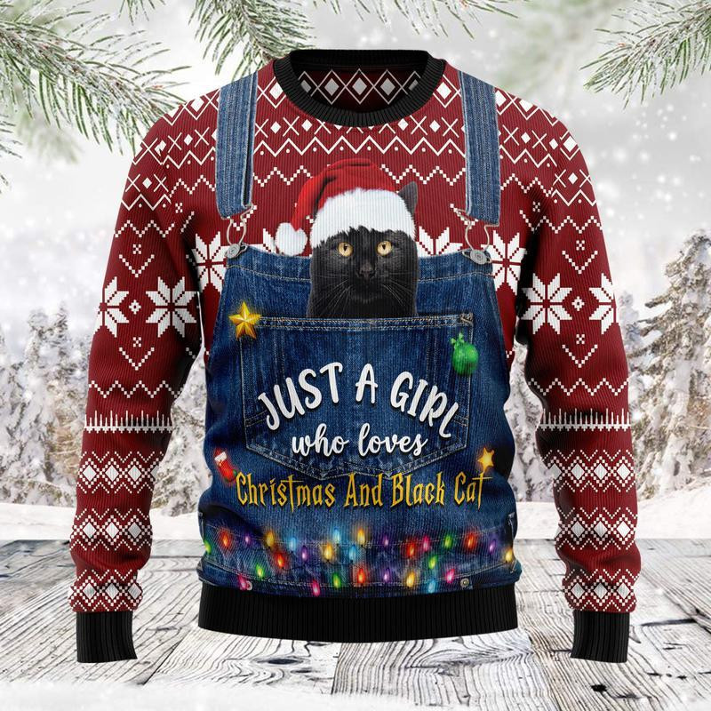 Just A Girl Who Loves Christmas Ugly Christmas Sweater, Perfect Holiday Gift