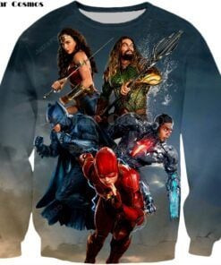 Justice League Ugly Christmas Sweater, Perfect Holiday Gift