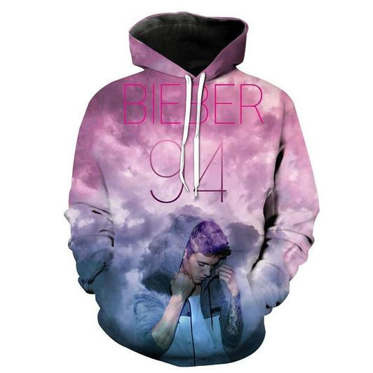Justin Bieber 3D All Over Print Hoodie & Zip Hoodie