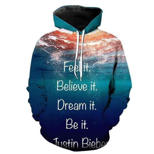 Justin Bieber 3D All Over Print Hoodie & Zip Hoodie