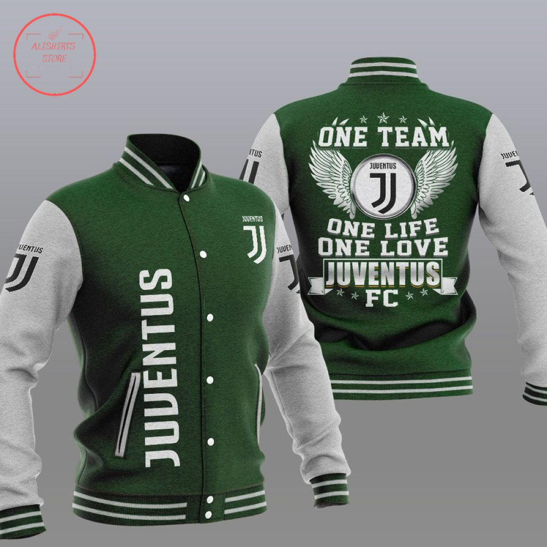 Juventus Varsity Baseball Jacket for Men & Women | Soccer Team Fan Gift