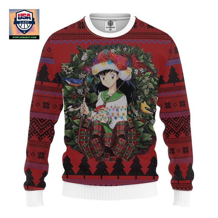 Kagome Inuyasha Mc Ugly Christmas Sweater Thanksgiving Gift