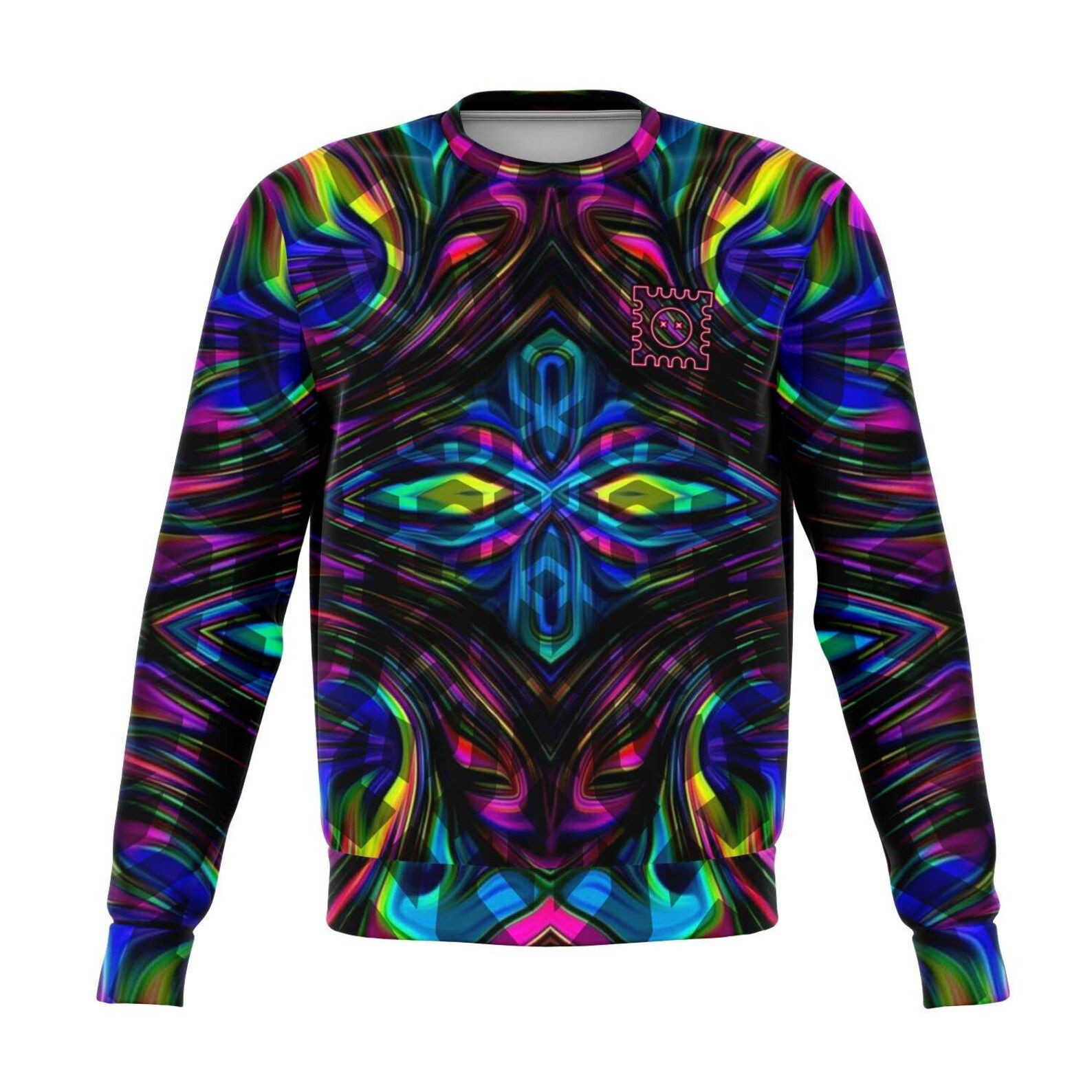 Kaleidoscopic Acid Trip 3D Ugly Christmas Sweater,