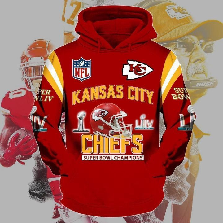 KANSAS CITY CHIEFS 3D All Over Print Hoodie & Zip Hoodie