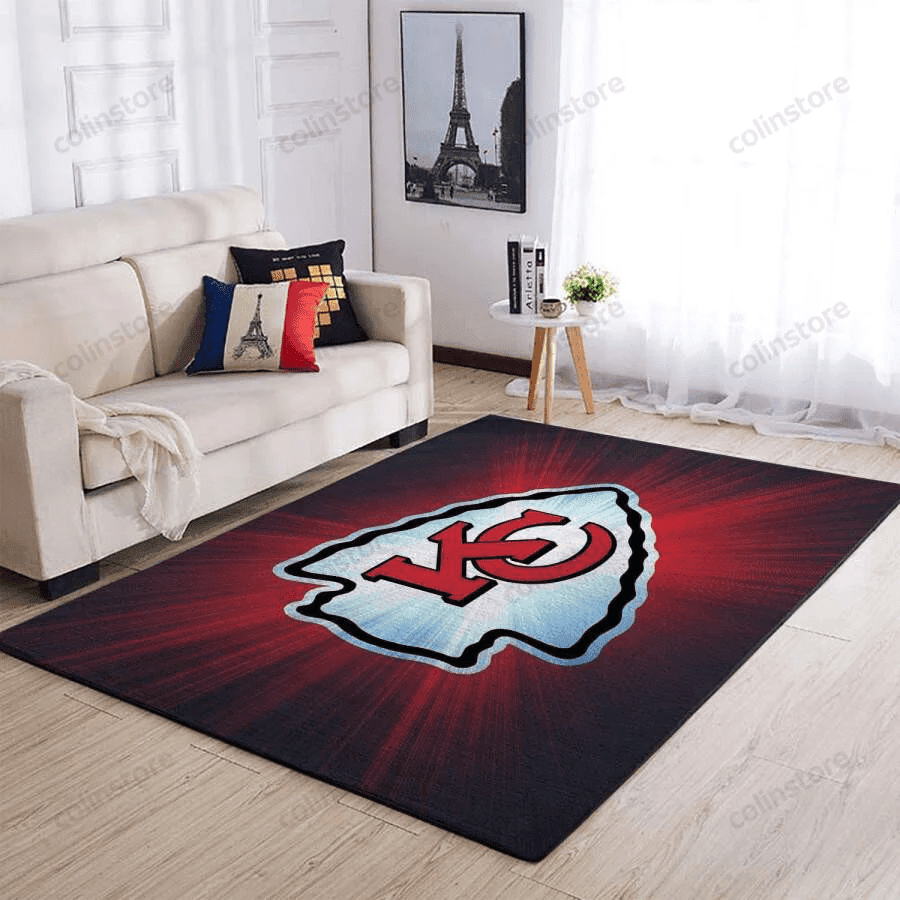 Kansas City Chiefs 3D Rectangle Area Rug – Full Print Carpet For Living Room & Bedroom Home Decor