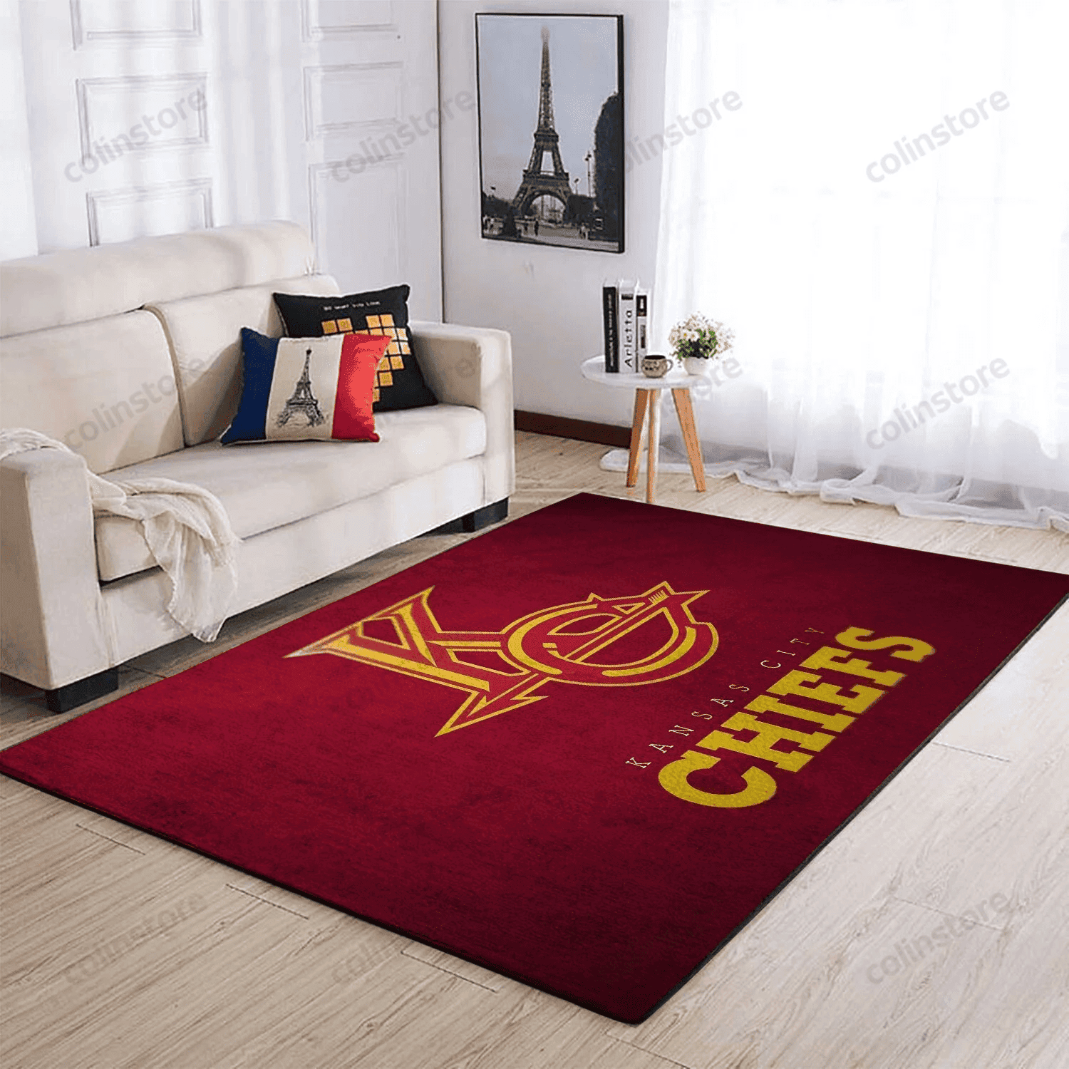 Kansas City Chiefs 3D Rectangle Area Rug – Full Print Carpet For Living Room & Bedroom Home Decor