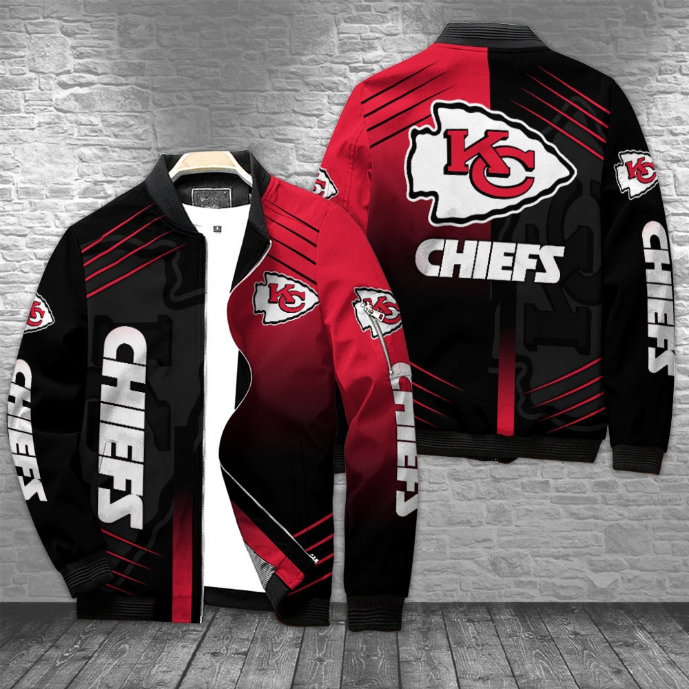 Kansas City Chiefs Bomber Jacket | NFL Team Jacket for Men & Women | Football Fan Gift