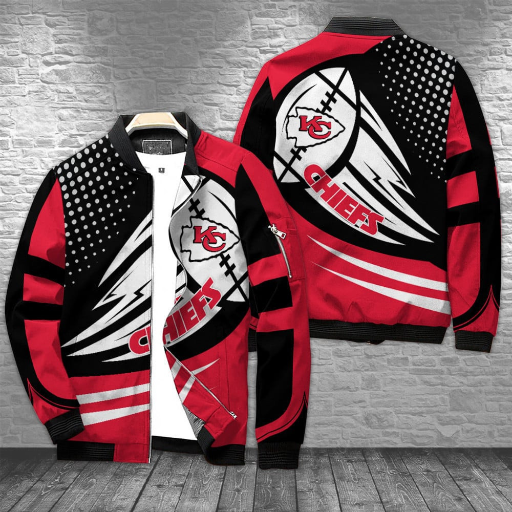 Kansas City Chiefs Bomber Jacket | NFL Team Jacket for Men & Women | Football Fan Gift