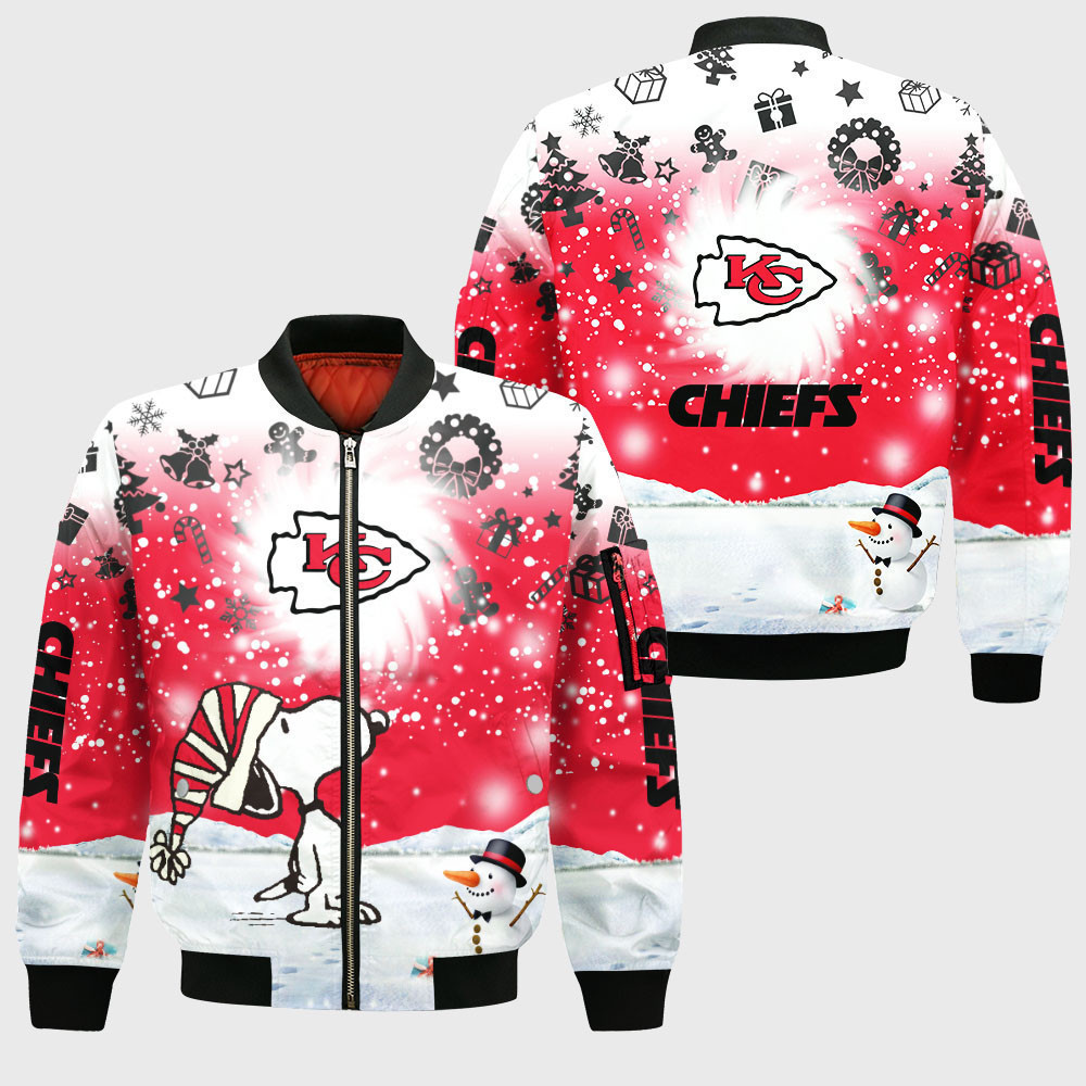 Kansas City Chiefs Bomber Jacket | NFL Team Jacket for Men & Women | Football Fan Gift