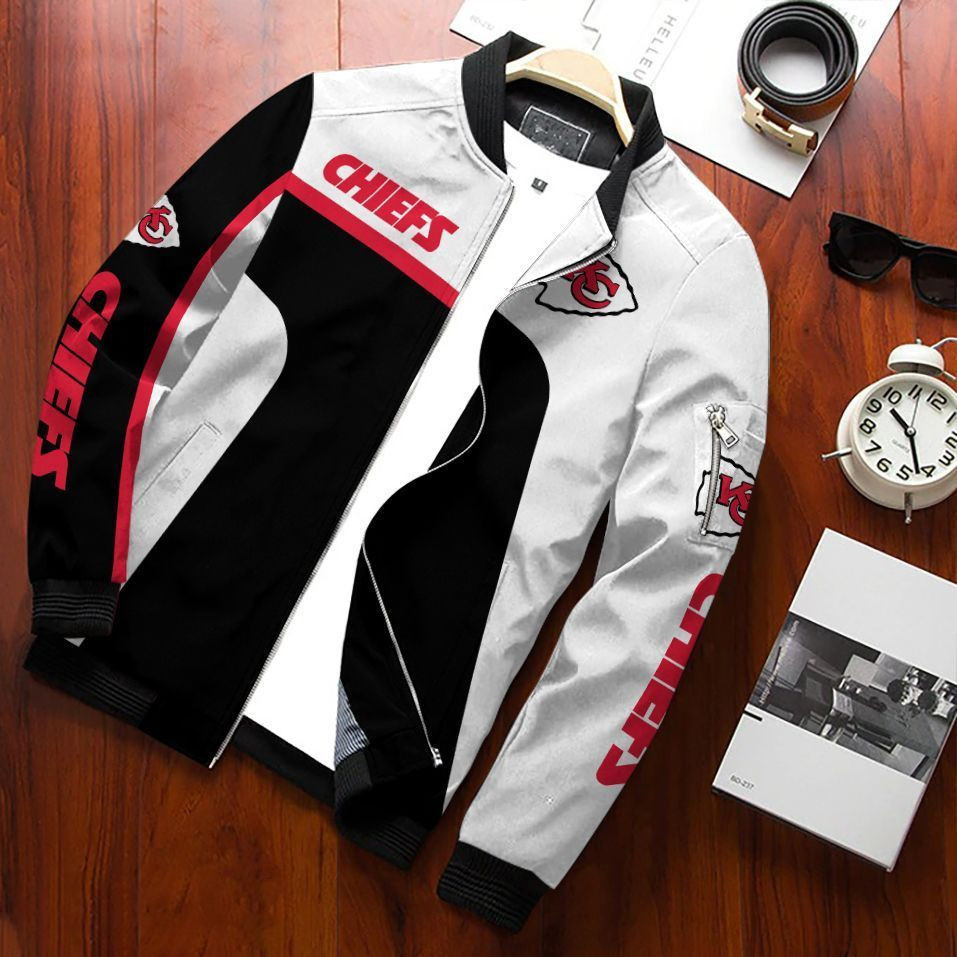 Kansas City Chiefs Bomber Jacket | NFL Team Jacket for Men & Women | Football Fan Gift