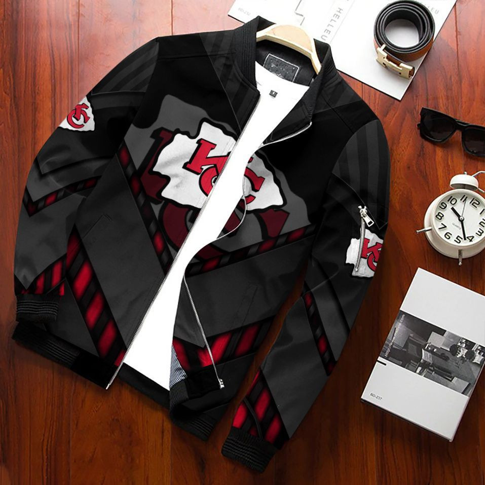 Kansas City Chiefs Bomber Jacket | NFL Team Jacket for Men & Women | Football Fan Gift
