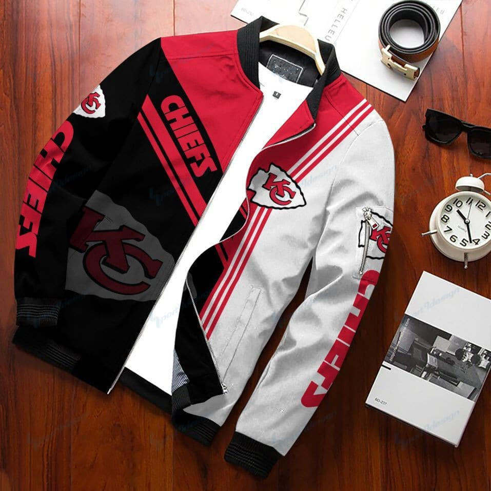 Kansas City Chiefs Bomber Jacket | NFL Team Jacket for Men & Women | Football Fan Gift