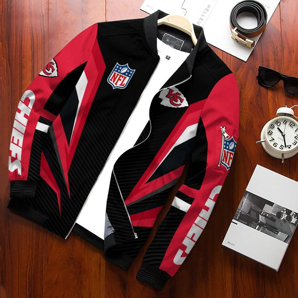 Kansas City Chiefs Bomber Jacket | NFL Team Jacket for Men & Women | Football Fan Gift