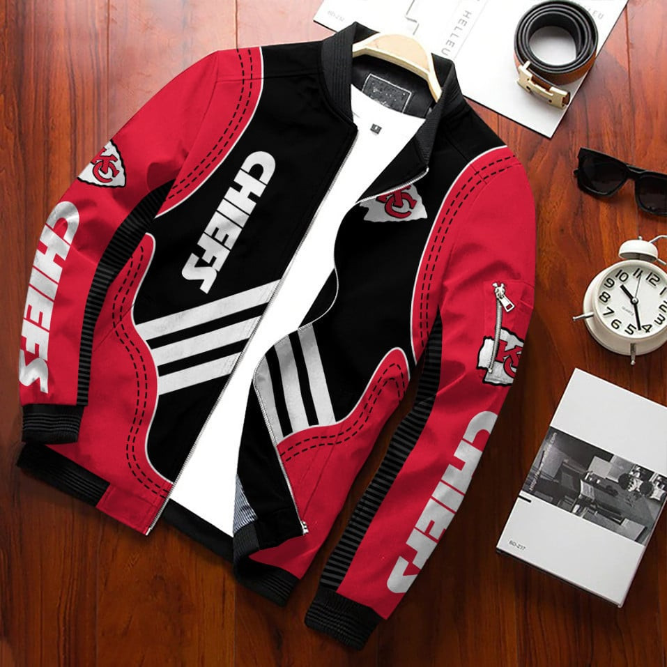 Kansas City Chiefs Bomber Jacket | NFL Team Jacket for Men & Women | Football Fan Gift