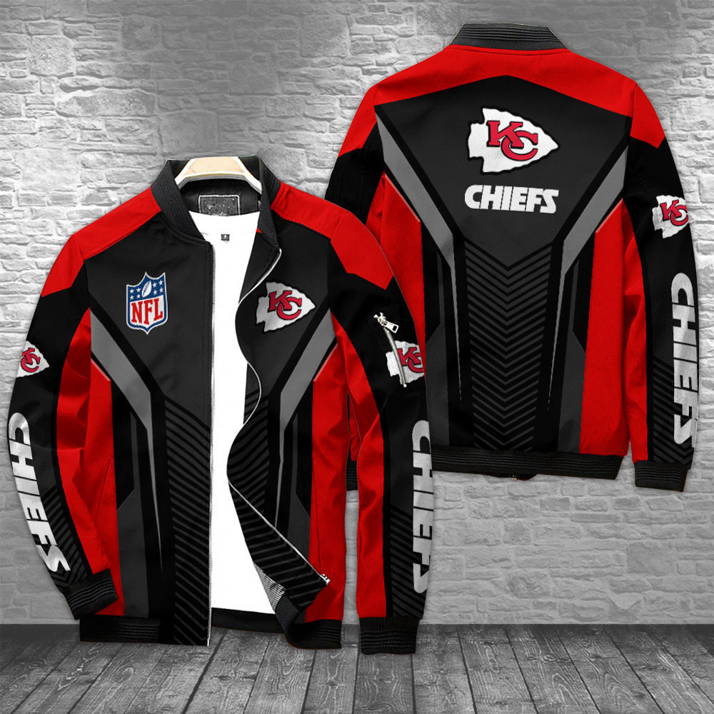 Kansas City Chiefs Bomber Jacket | NFL Team Jacket for Men & Women | Football Fan Gift