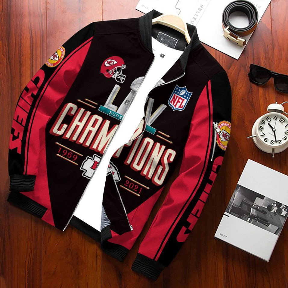 Kansas City Chiefs Bomber Jacket | NFL Team Jacket for Men & Women | Football Fan Gift