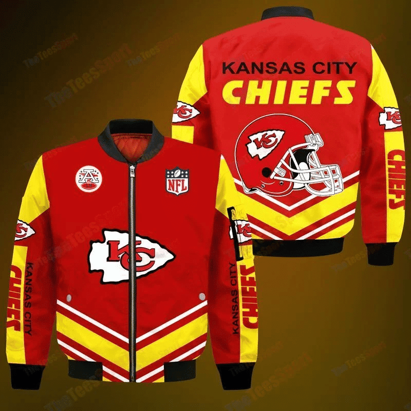 Kansas City Chiefs Bomber Jacket | NFL Team Jacket for Men & Women | Football Fan Gift