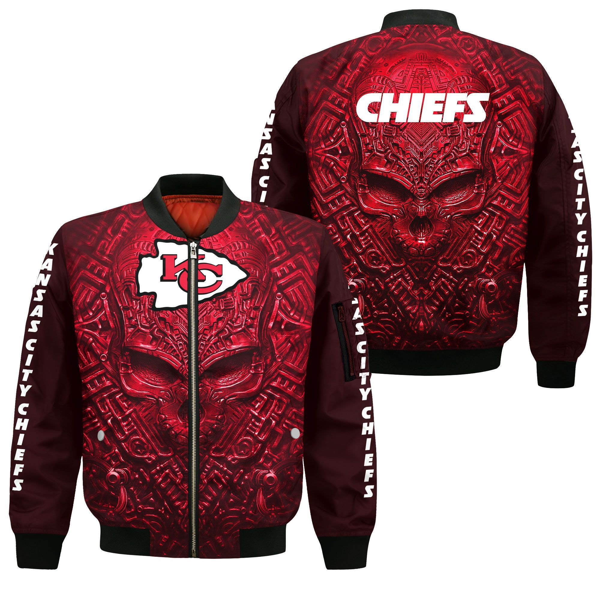 Kansas City Chiefs Bomber Jacket | NFL Team Jacket for Men & Women | Football Fan Gift