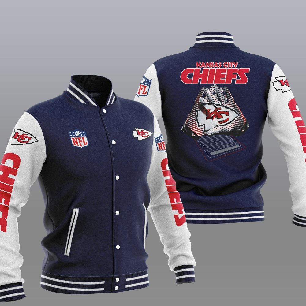 Kansas City Chiefs Dark Blue Varsity Baseball Jacket for Men & Women | NFL Team Fan Gift