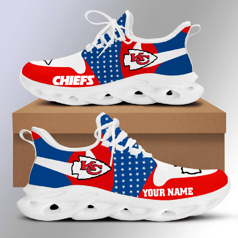 Kansas City Chiefs Max Soul Shoes Sneakers for Men And Women – NFL Football Fan Shoes, Team Sneakers