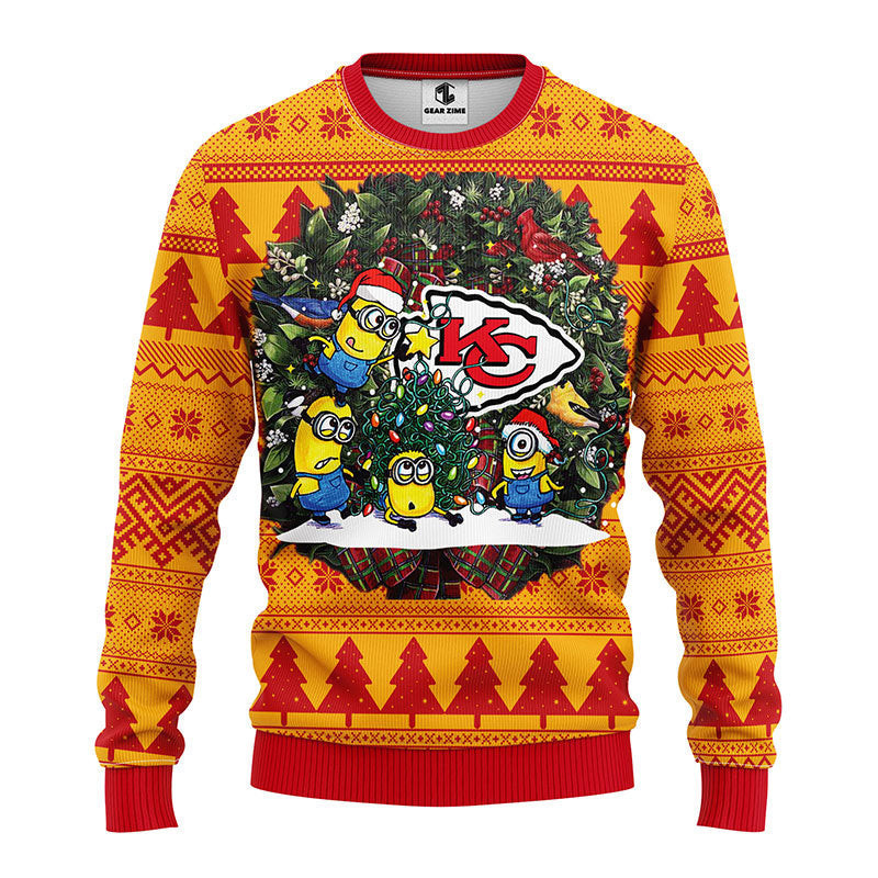 Kansas City Chiefs Minion Ugly Christmas Sweater,
