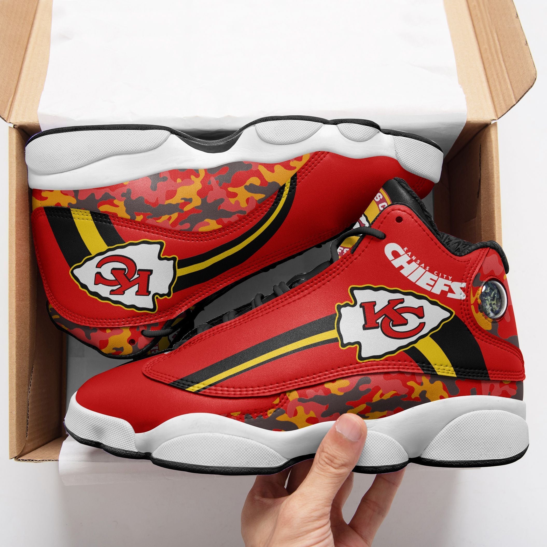 Kansas City Chiefs NFL JD13 Sneakers Shoes for Men & Women | Custom Fan Gift