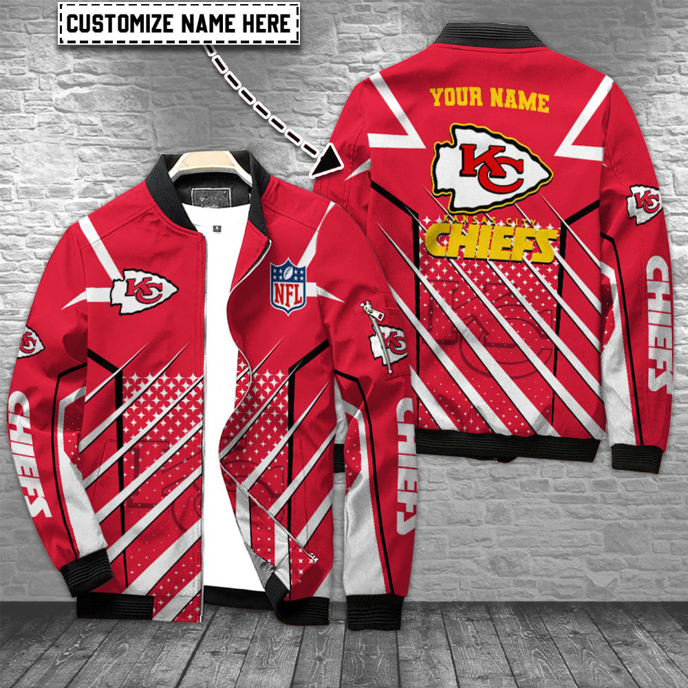 Kansas City Chiefs Personalized Bomber Jacket | NFL Team Jacket for Men & Women | Football Fan Gift