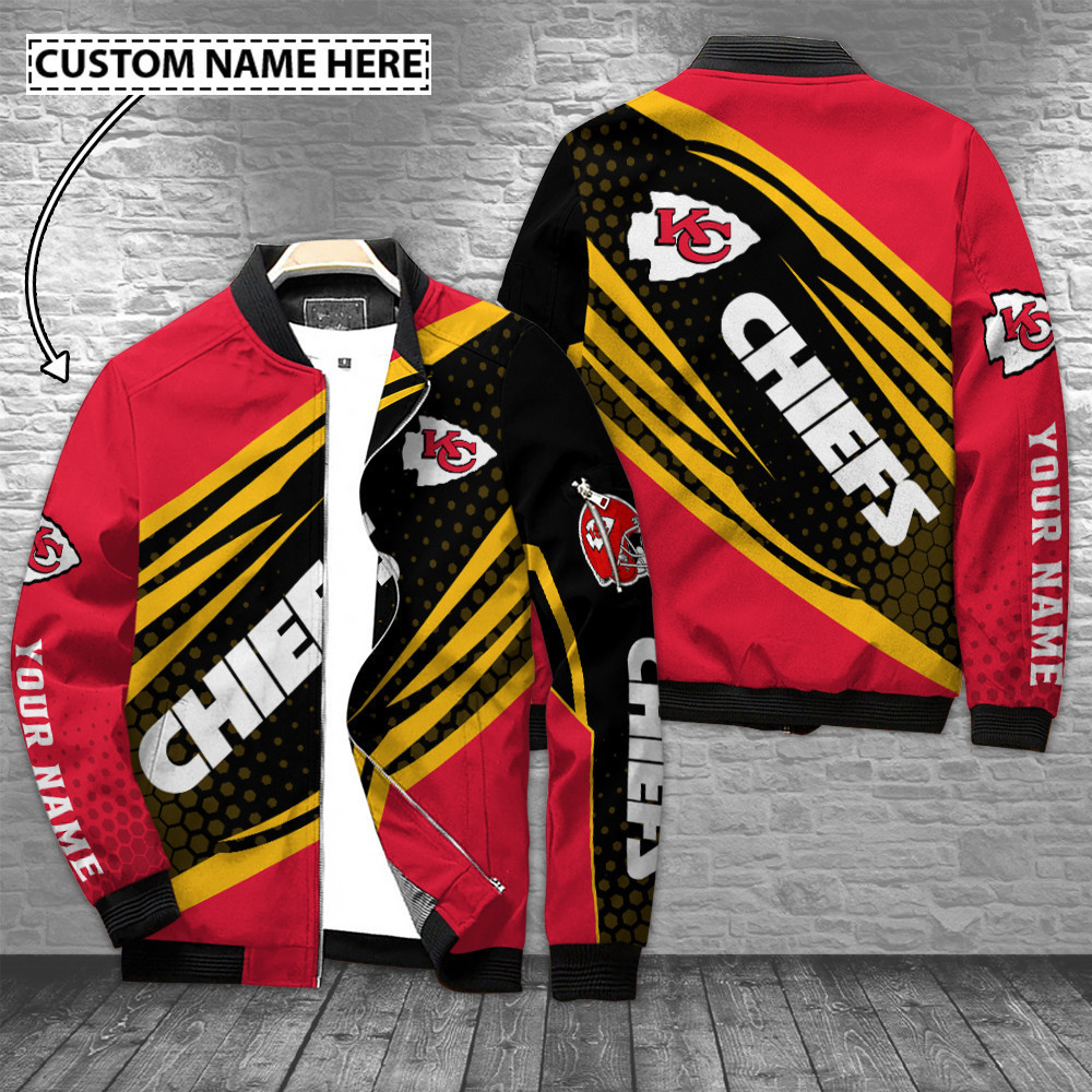 Kansas City Chiefs Personalized Bomber Jacket | NFL Team Jacket for Men & Women | Football Fan Gift