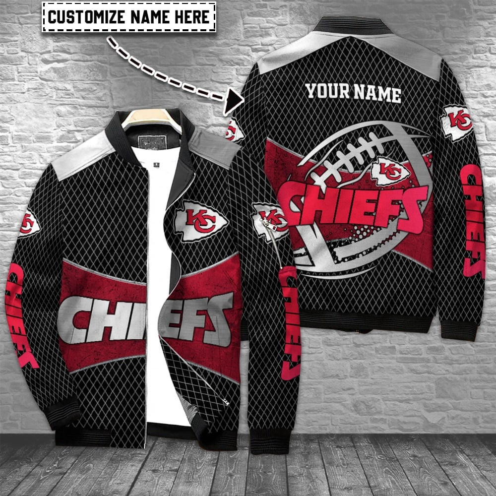 Kansas City Chiefs Personalized Bomber Jacket | NFL Team Jacket for Men & Women | Football Fan Gift