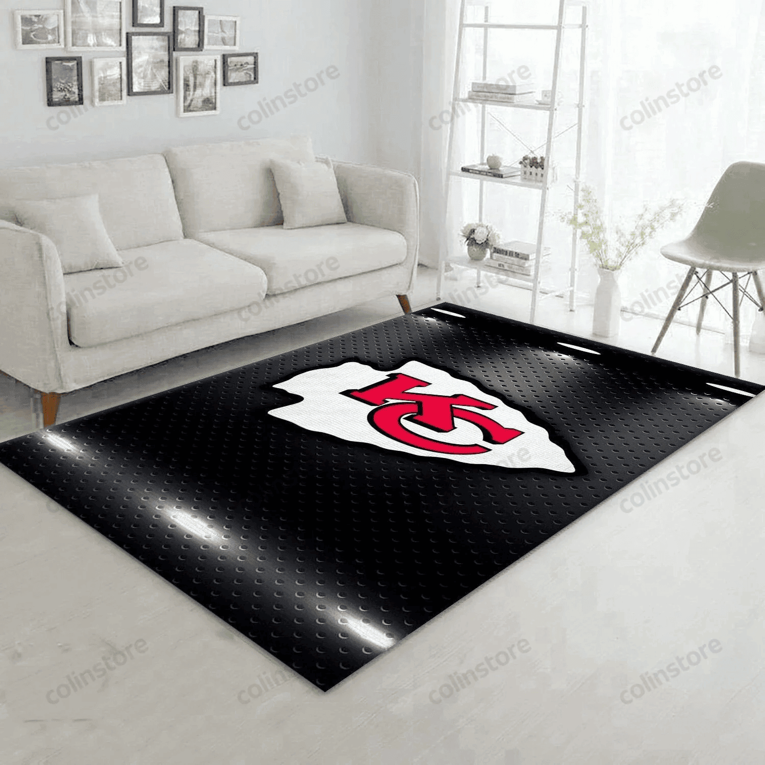 Kansas City Chiefs Rectangle Area Rug – Full Print Carpet For Living Room & Bedroom Home Decor