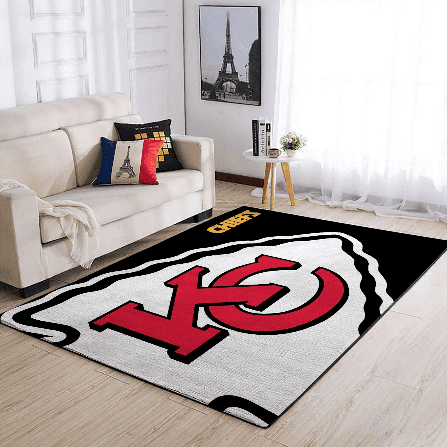 Kansas City Chiefs Rectangle Area Rug – Full Print Carpet For Living Room & Bedroom Home Decor