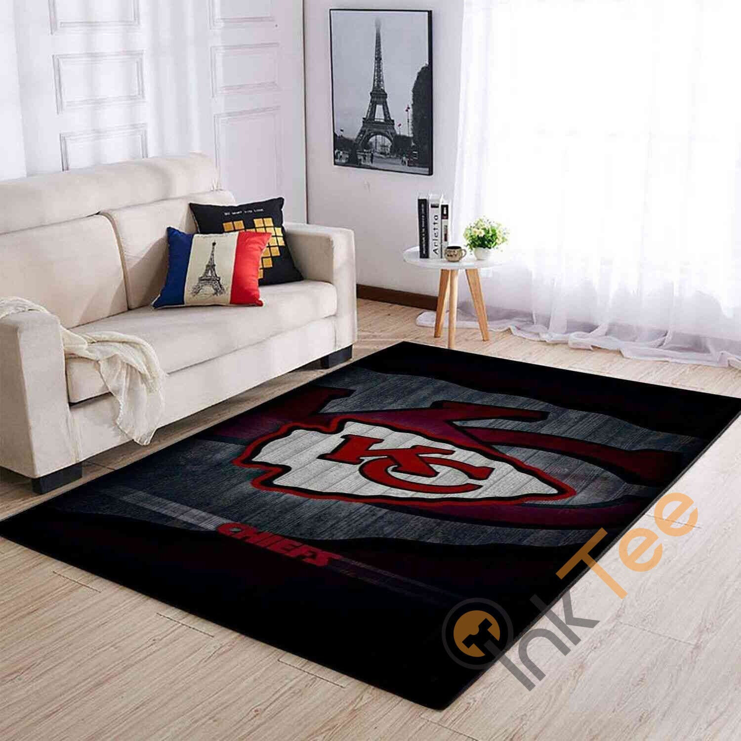 Kansas City Chiefs Rectangle Area Rug – Full Print Carpet For Living Room & Bedroom Home Decor