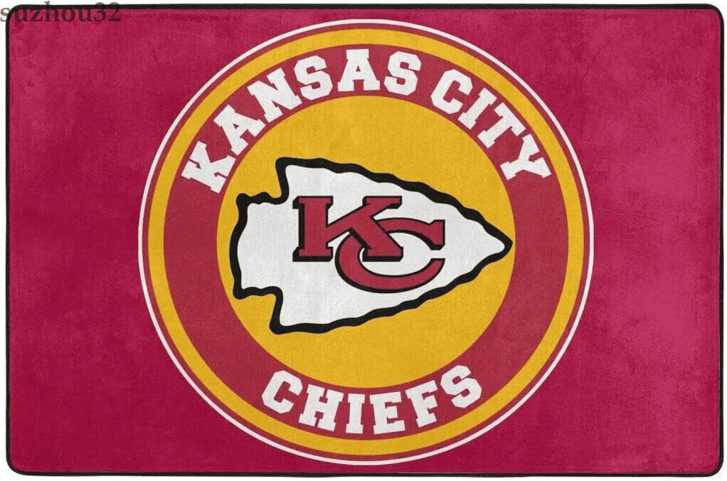 Kansas City Chiefs Soft Rug Carpet Living Room Anti-skid Rectangle Area Rug – Full Print Carpet For Living Room & Bedroom Home Decor