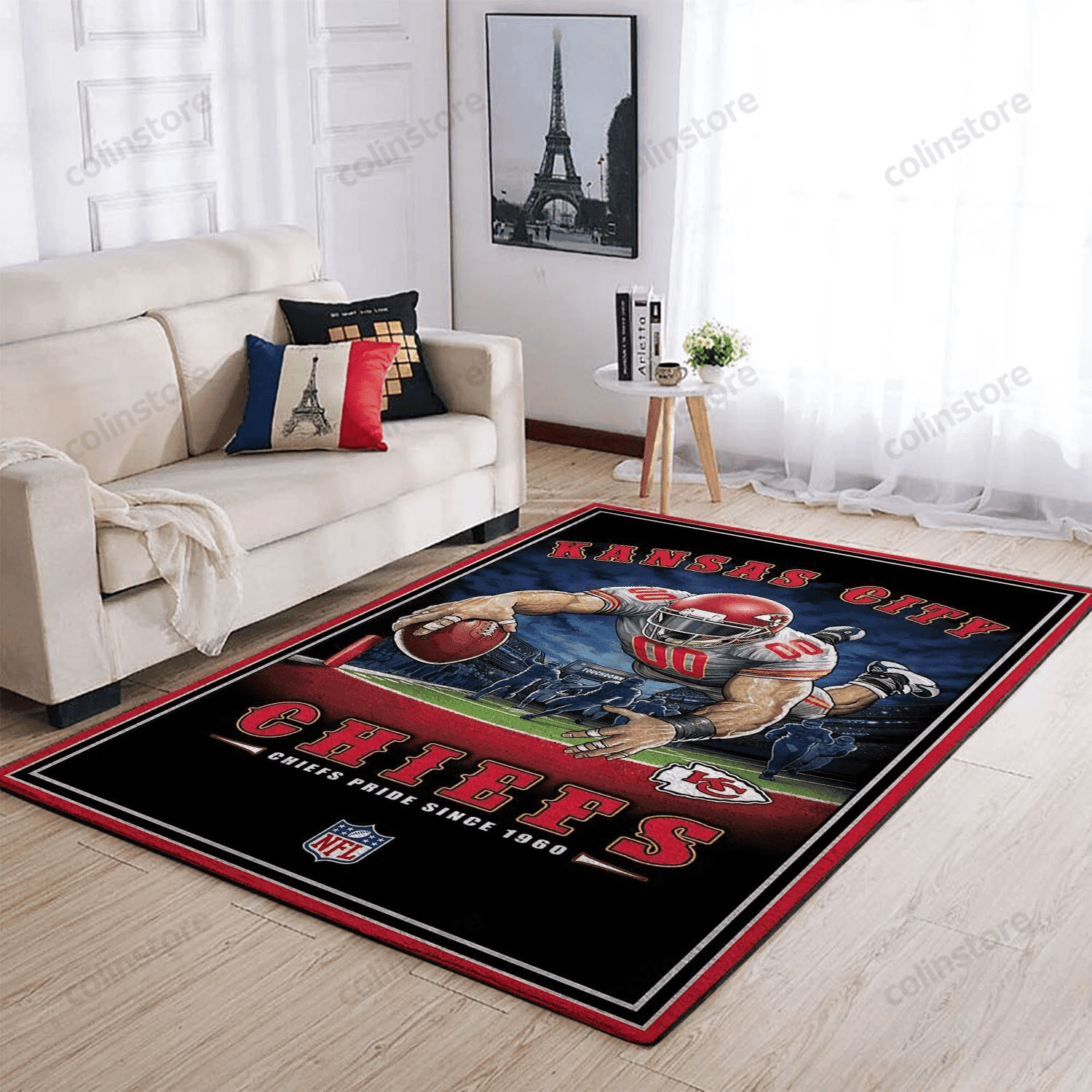 Kansas City Chiefs Team Pride Nice Gift Rectangle Area Rug – Full Print Carpet For Living Room & Bedroom Home Decor