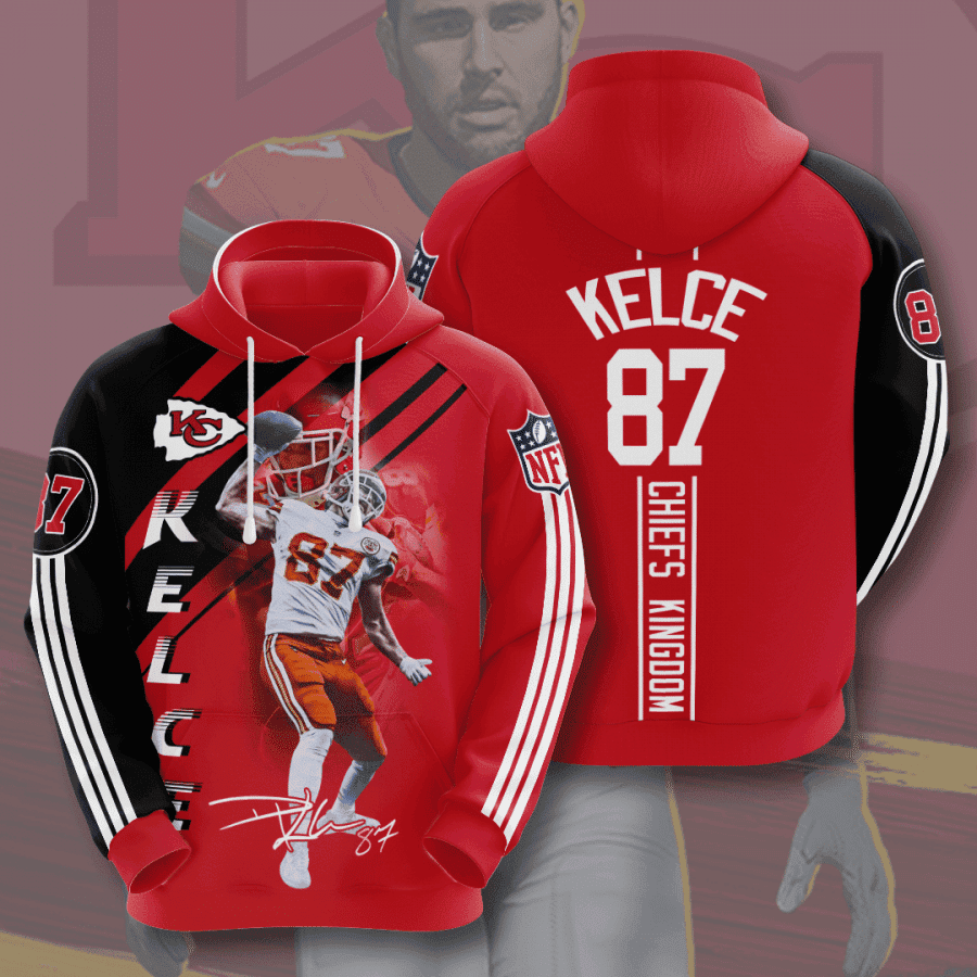 Kansas City Chiefs Travis Kelce 87 3D All Over Print Hoodie & Zip Hoodie