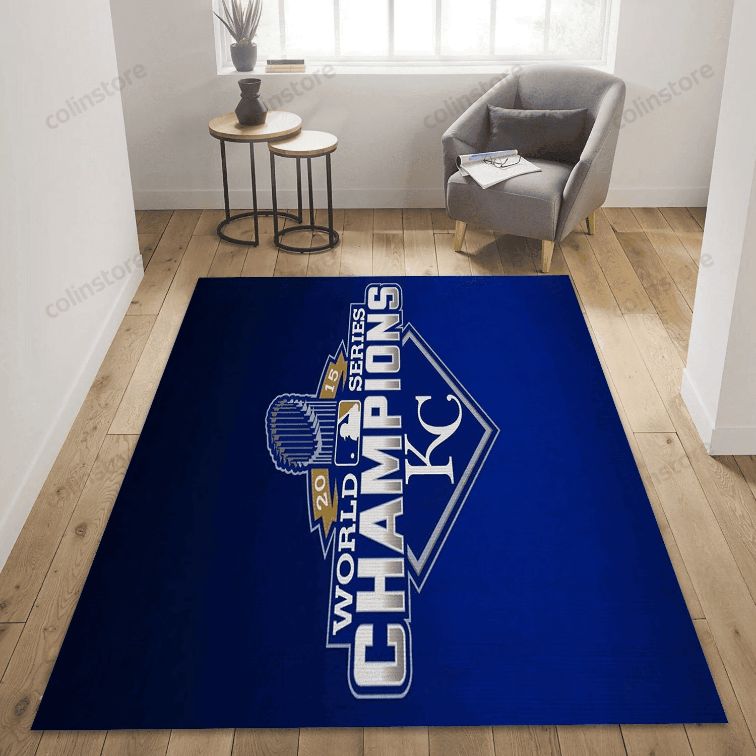 Kansas City Royals Champions 2015 3D Rectangle Area Rug – Full Print Carpet For Living Room & Bedroom Home Decor