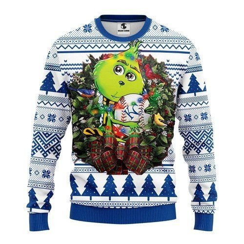 Kansas City Royals Grinch Hug For Unisex Ugly Christmas Sweater,