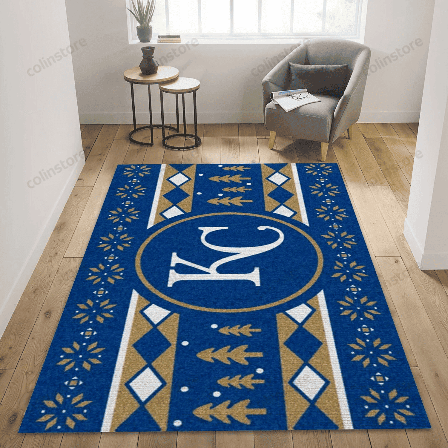 Kansas City Royals Holiday Sweater 3D Rectangle Area Rug – Full Print Carpet For Living Room & Bedroom Home Decor