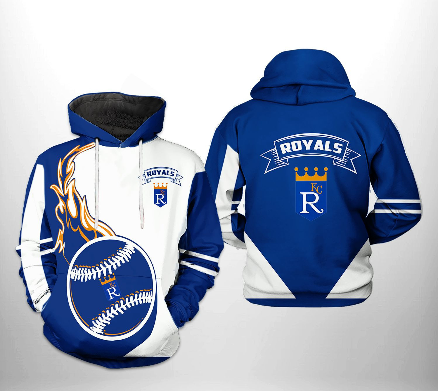 Kansas City Royals MLB Classic 3D All Over Print Hoodie & Zip Hoodie