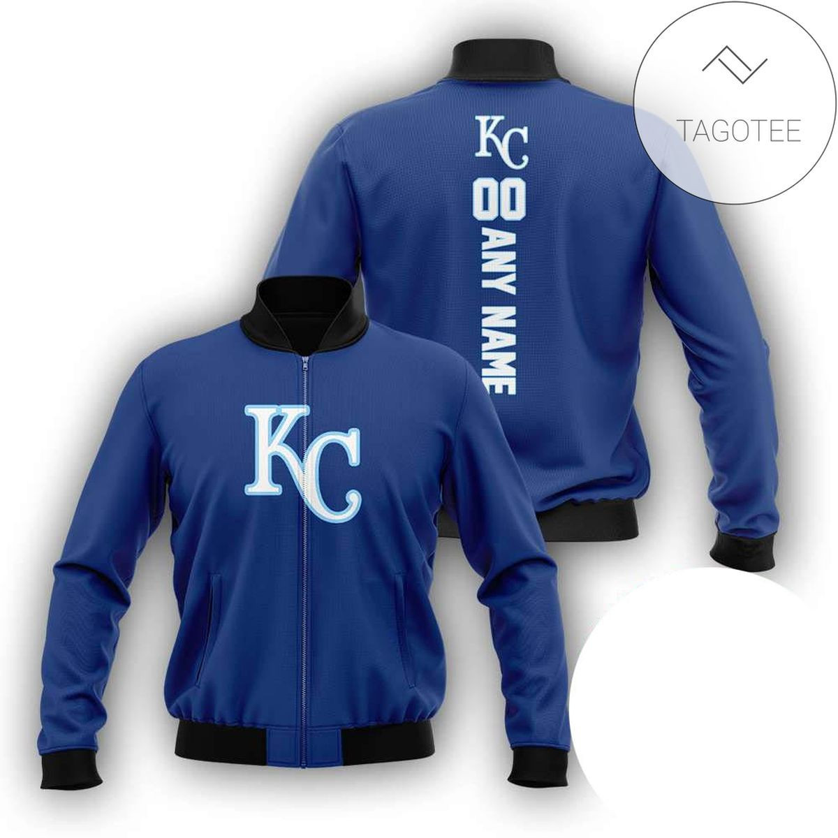 Kansas City Royals Personalized Name Number Blue Bomber Jacket | MLB Team Jacket for Men & Women | Baseball Fan Gift