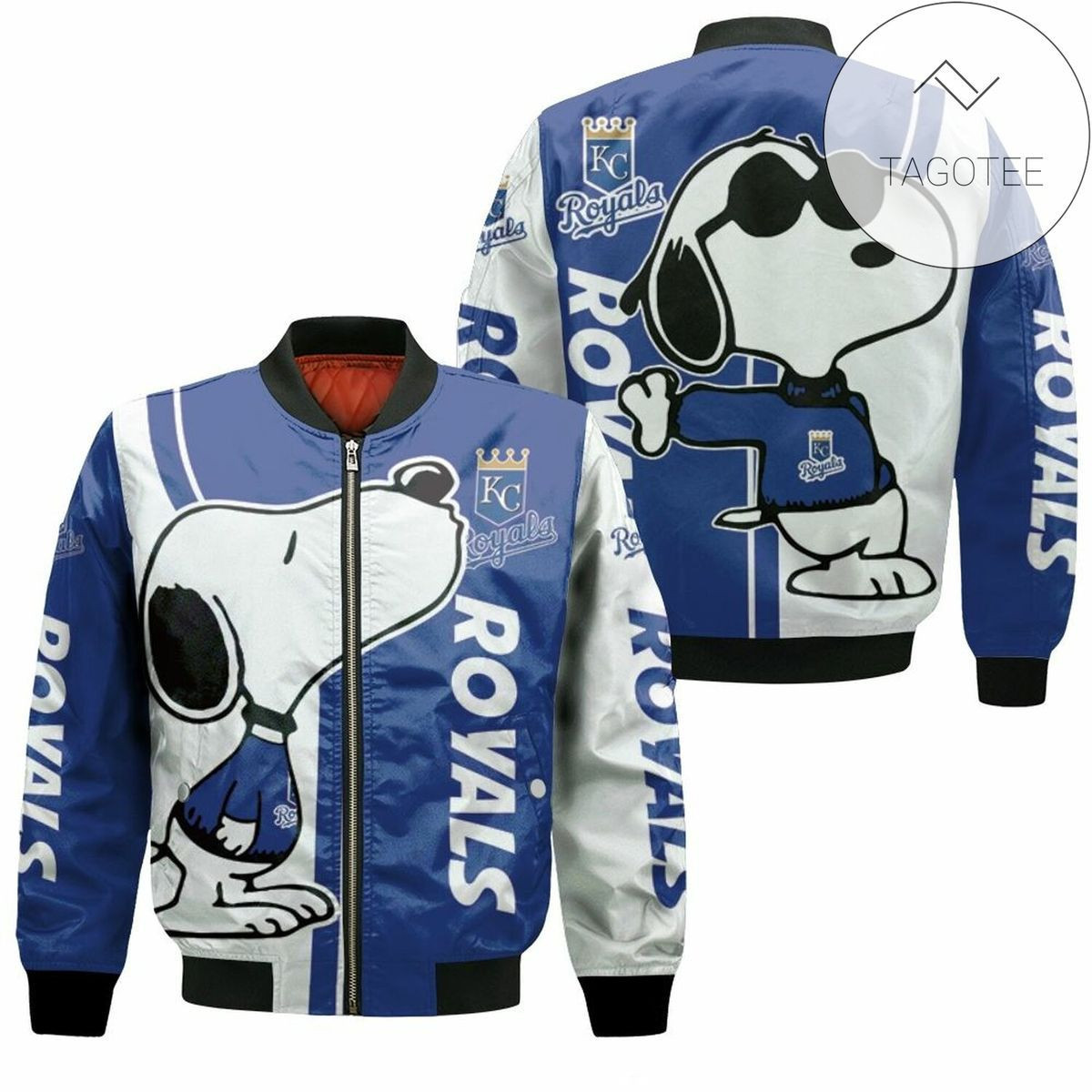 Kansas City Royals Snoopy Lover Bomber Jacket | MLB Team Jacket for Men & Women | Baseball Fan Gift