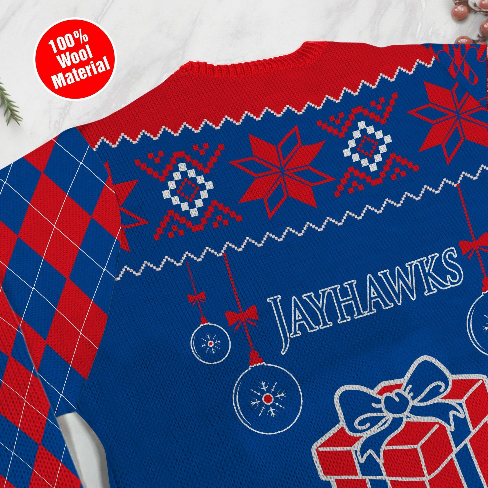 Kansas Jayhawks Funny Ugly Christmas Sweater Perfect Holiday Gift - Image 5