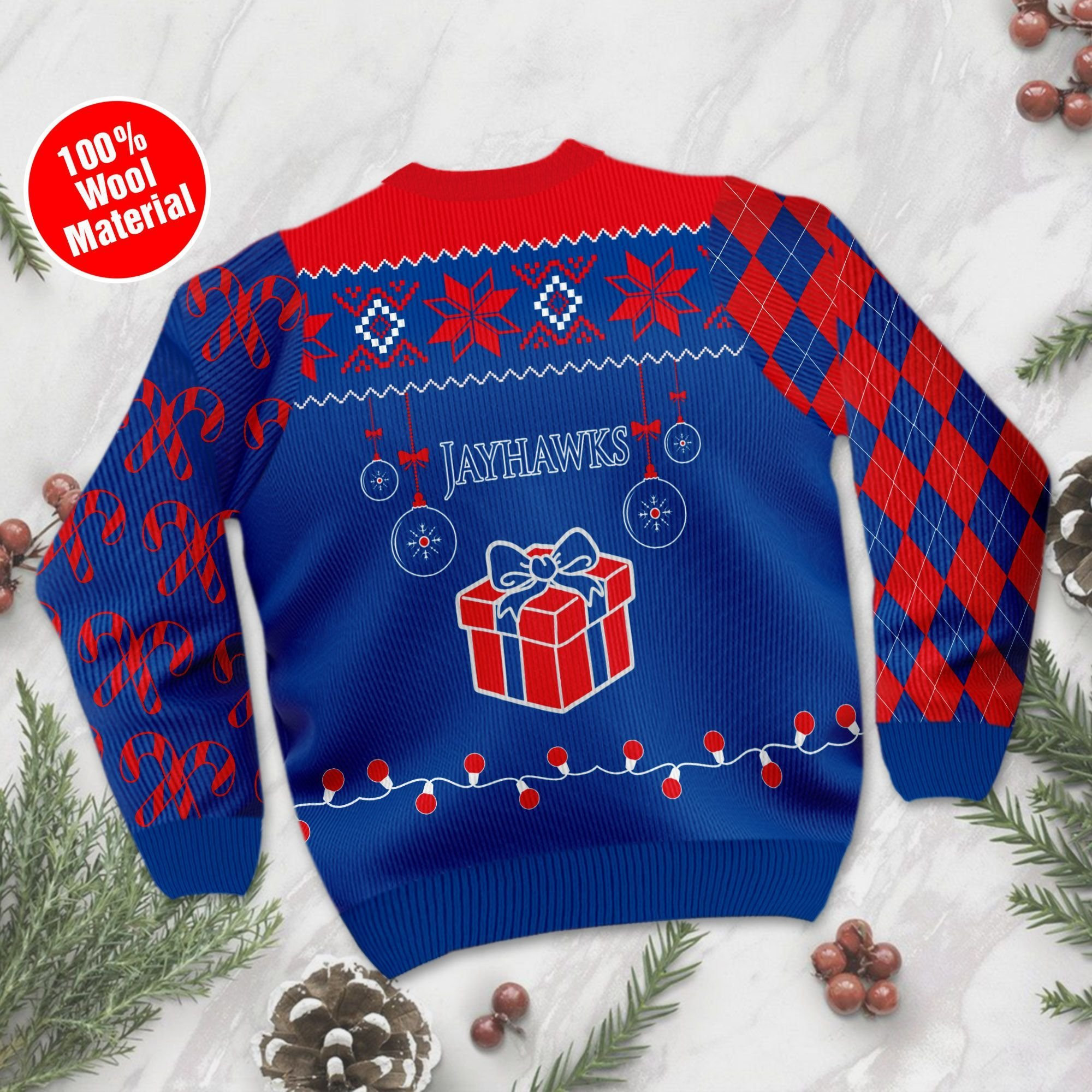 Kansas Jayhawks Funny Ugly Christmas Sweater Perfect Holiday Gift - Image 3