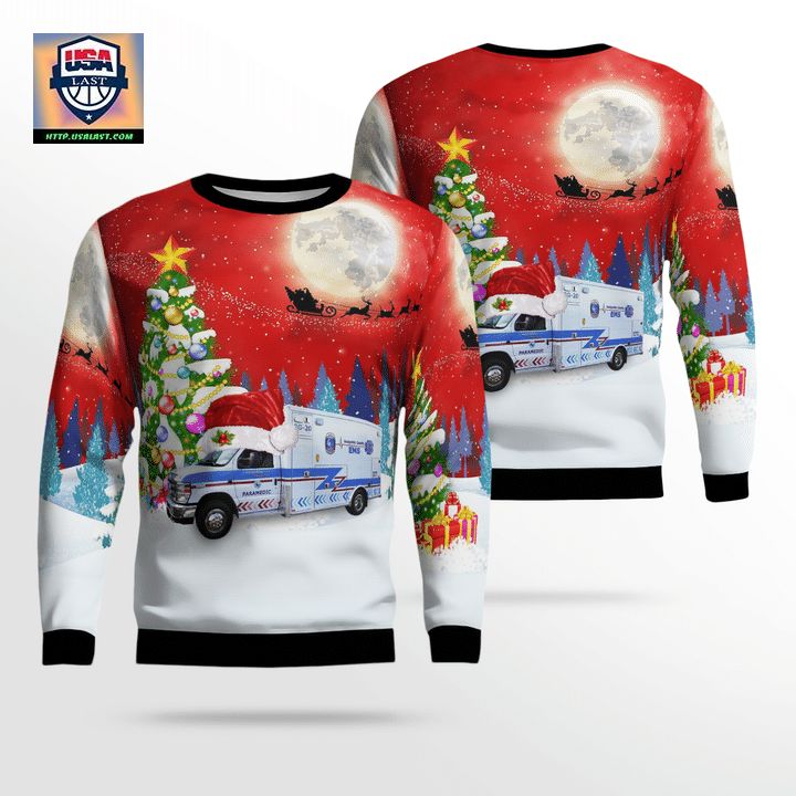 Kansas Sedgwick County EMS Christmas AOP Sweater