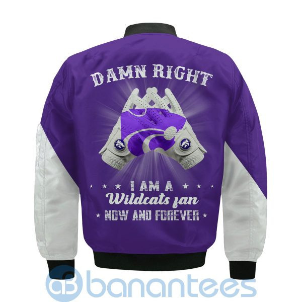 Kansas State Wildcats Purple Damn Right Bomber Jacket | NCAA College Team Jacket for Men & Women | Sports Fan Gift - Image 3