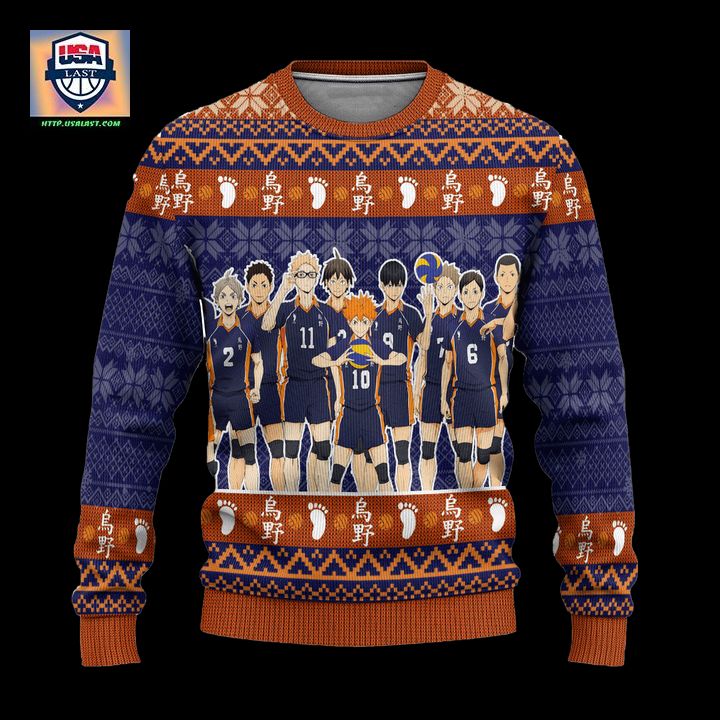 Karasuno High Ugly Christmas Sweater Haikyuu Anime Xmas Gift
