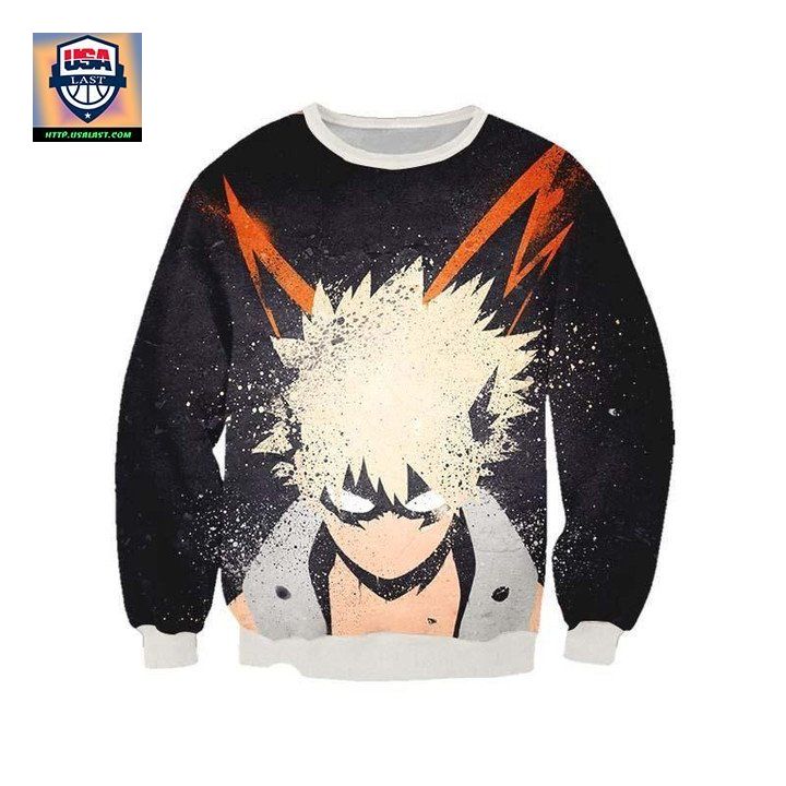 Katsuki Bakugou Fire Sweater My Hero Academia 3D Printed Sweater