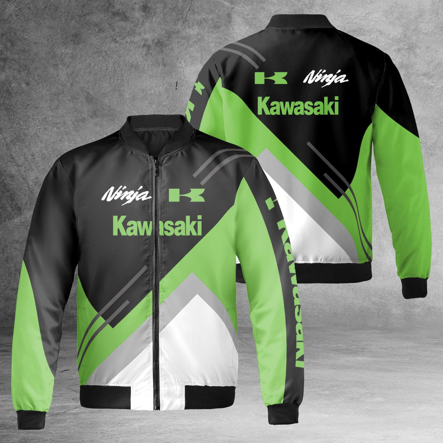 Kawasaki Ninja Racing Team Bomber Jacket | Streetwear Jacket for Men & Women | Fan Gift